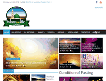 Tablet Screenshot of islaminlife.com